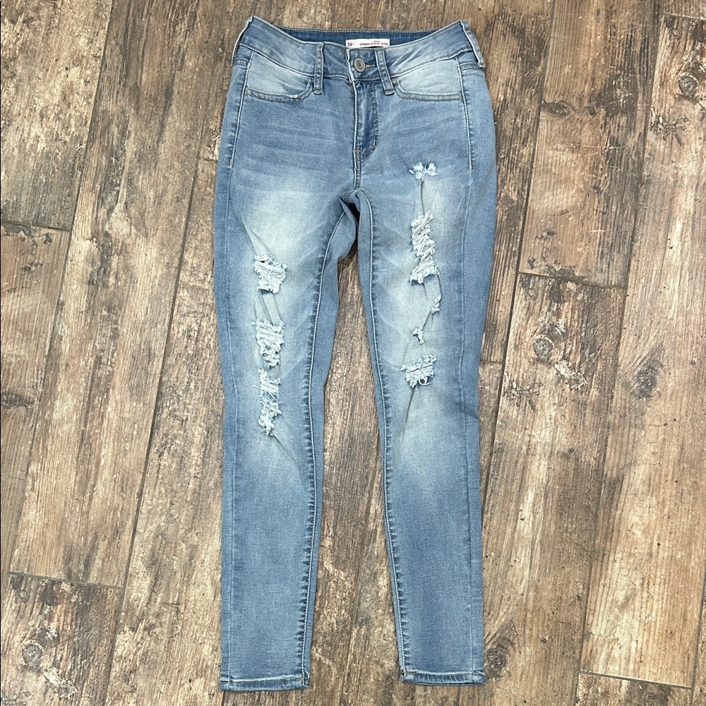 SO Light Blue Distressed Jeans